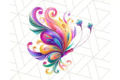 Colorful Butterfly Clipart PNG Clipart, Rainbow Butterfly Product Image 4