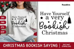 Christmas Bookish Quote SVG | Have Yourself a Very Bookish Product Image 1