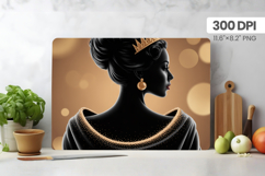 Afro Girl/Woman Melanin braided hair Cutting Board PNG Desig Product Image 1