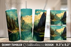 Lake Background Tumbler Design Product Image 1