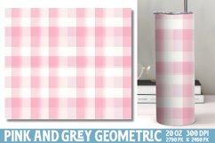 Pink and Grey Geometric Papers Tumbler Wrap Product Image 1