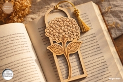 Hydrangea Flower Bookmark Laser Cut | Book Lover | SVG Product Image 2