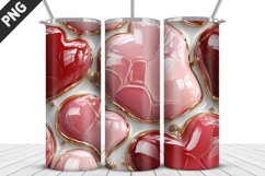 Valentines Love Skinny Tumbler PNG Wrap| Valentines Tumbler Product Image 5