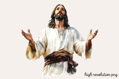 Christian Easter Watercolor Clipart PNG Product Image 1