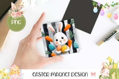 Easter Bunny Magnet PNG, Easter Eggs Magnet Print Product Image 1
