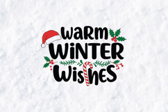 Warm Winter Wishes SVG - Cozy Holiday Greeting Design Product Image 3