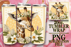 Happy Journeys 20oz tumbler wrap, Giraffe Product Image 1