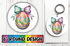 Bright Round Coasters Design PNG, Easter Egg Product Image 1