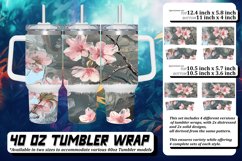 Spring Bloom 3D Floral Tumbler Wrap 40oz Product Image 1