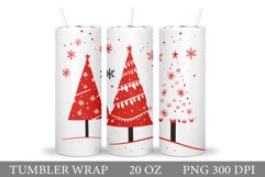 Christmas Tree Tumbler Design. Christmas Tree Sublimation Product Image 1