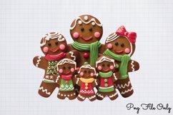 Cute Christmas Gingerbread Clipart PNG Product Image 1