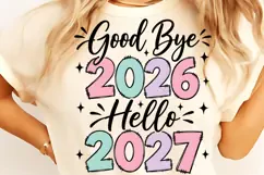 Good Bye 2026 Hello 2027 PNG, Happy New Year 2027 PNG Product Image 2