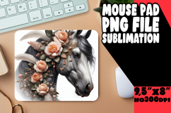 Blissful Mouse Pad Sublimation Ideas, Horse Product Image 1