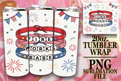 Sweet vibes 20oz tumbler wrap, Patriotic Product Image 1