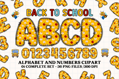 Back to School Alphabet png, letters doodle, school clipart Product Image 1