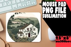 Landscape Sublimation Mouse Pad and Coaster PNG Product Image 1