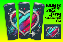 Custom 20oz Tumbler Gift Design , Heart Product Image 1