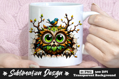 Forest Owl Creature Clipart Sublimation PNG Product Image 1