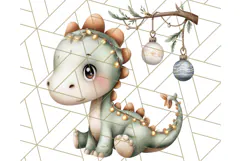 Christmas Dinosaur Party Png, Dino Clipart PNG Product Image 4