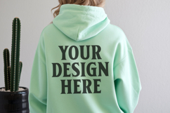 Mint Gildan 18500 Hoodie Sweatshirt Mockup, Unisex Hoodie Product Image 1