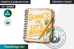 Back to School PNG Clipart, Classroom Motivational Decor png Product Image 1