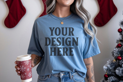Bay Christmas Comfort Colors 1717 TShirt Mockup,cc1717 mock Product Image 1
