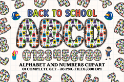 Back to School Alphabet png, letters doodle, school clipart Product Image 1