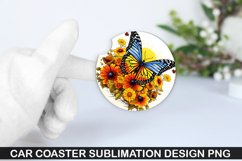 4Th Of July Butterfly Car Coaster Sublimation PNG Design Product Image 1
