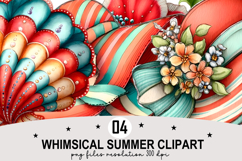 Whimsical Summer Clipart Watercolor png Product Image 1