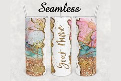 Watercolor Gold Marble 20 oz sublimation design tumbler Product Image 1
