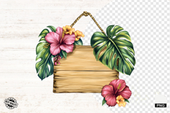 Summer Tropical Blank Signs Clipart Product Image 1