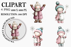 Whimsical Christmas Snowman Clipart Watercolor PNG Product Image 1