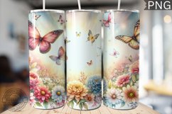 Butterflies Tumbler Sublimation - Tumbler PNG Design Product Image 1