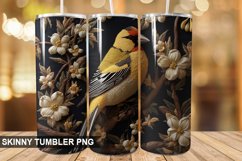Embroidered Goldfinch Tumbler Design Product Image 1
