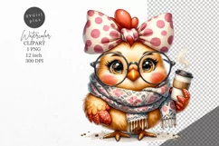 Chicken clipart, Funny clipart, Coffee clipart Product Image 1