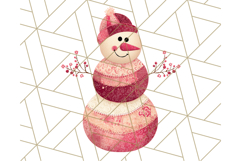 Patterned Snowman Silhouette PNG Clipart Product Image 4