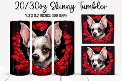 Valentine Dog - Tumbler Sublimation Design Product Image 1