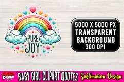 Watercolor Nursery Clipart | It&#039;s a Girl Clipart #20 Product Image 1