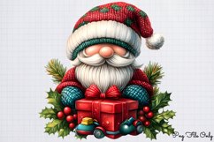 Christmas gnome Winter clipart PNG Product Image 1