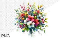 Spring Flowers Sublimation - Clipart PNG Design Product Image 1