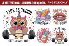 Motivational Sublimation Quotes Clipart PNG Product Image 1