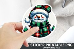 Christmas Santa Sticker| Christmas Sticker PNG Design Product Image 1