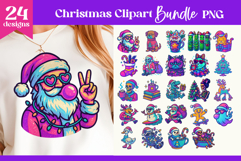 Christmas iridescent Clipart | Holiday Sublimation Bundle Product Image 1