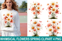 Whimsical Flowers Spring Clipart Product Image 1