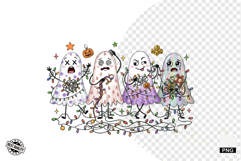 Cartoonish Halloween Ghosts PNG Product Image 1