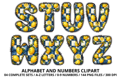 Mediterranean Lemon Alphabet PNG Summer Letters 300 DPI Product Image 4