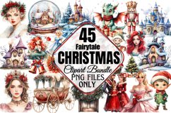 Fairytale Christmas Clipart Bundle PNG Product Image 1