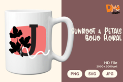 Sunroot &amp; Petals Boho Floral Monogram Product Image 1