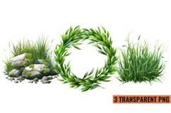 Watercolor Grass Clipart , PNG Product Image 1