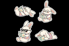 Easter Bunny Reading Stickers Product Image 2